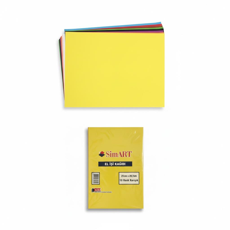 El işi Kağıdı A4 10 Renk Karışık Model