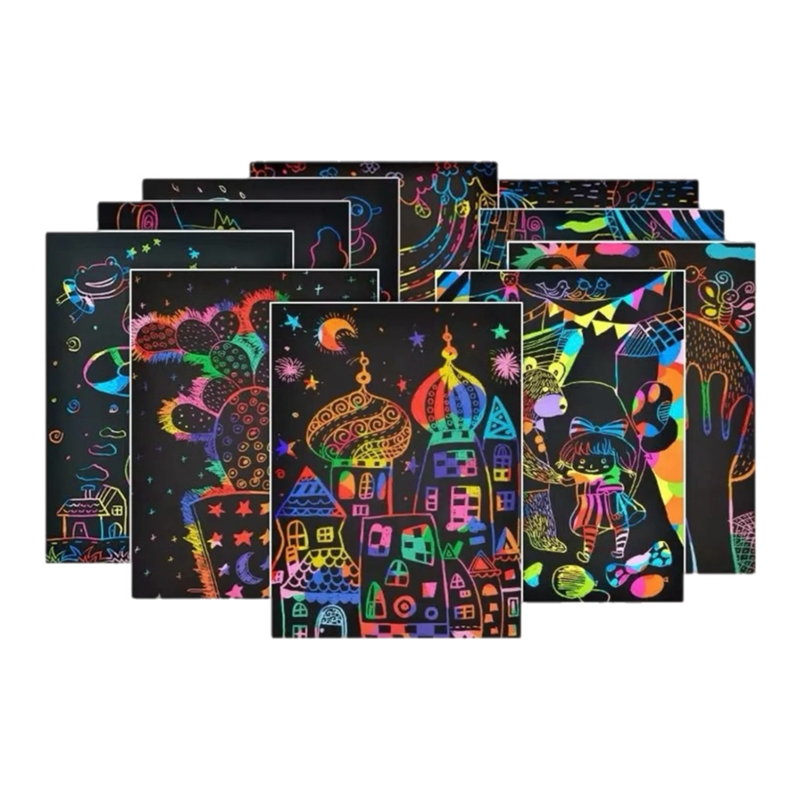 Kazıma Sihirli Gökkuşağı Kağıdı 10'Lu Set