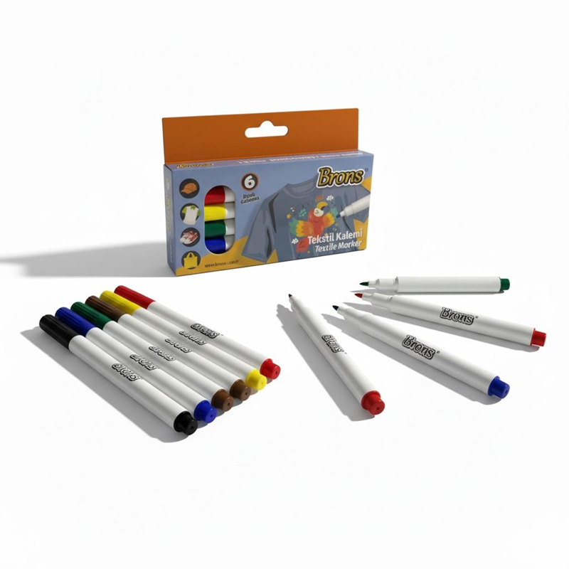 Brons Tekstil Kalemi 6 Renk