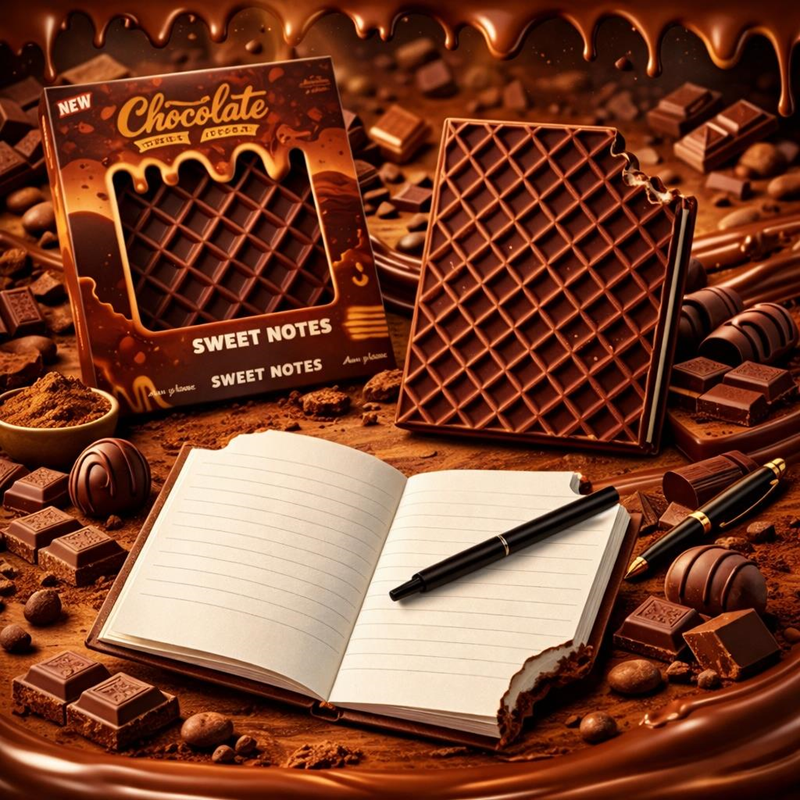 Çikolatalı Gofret Not Defteri Kokulu 9*10 Cm 12'Li Paket Çikolatalı Gofret Not Defteri Kokulu 9*10 Cm 12'Li Paket