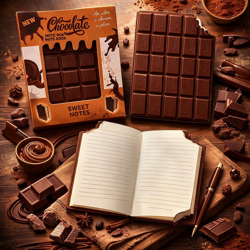 Çikolatalı Kokulu Büyük Not Defteri 10*15 Cm Çikolatalı Kokulu Büyük Not Defteri 10*15 Cm