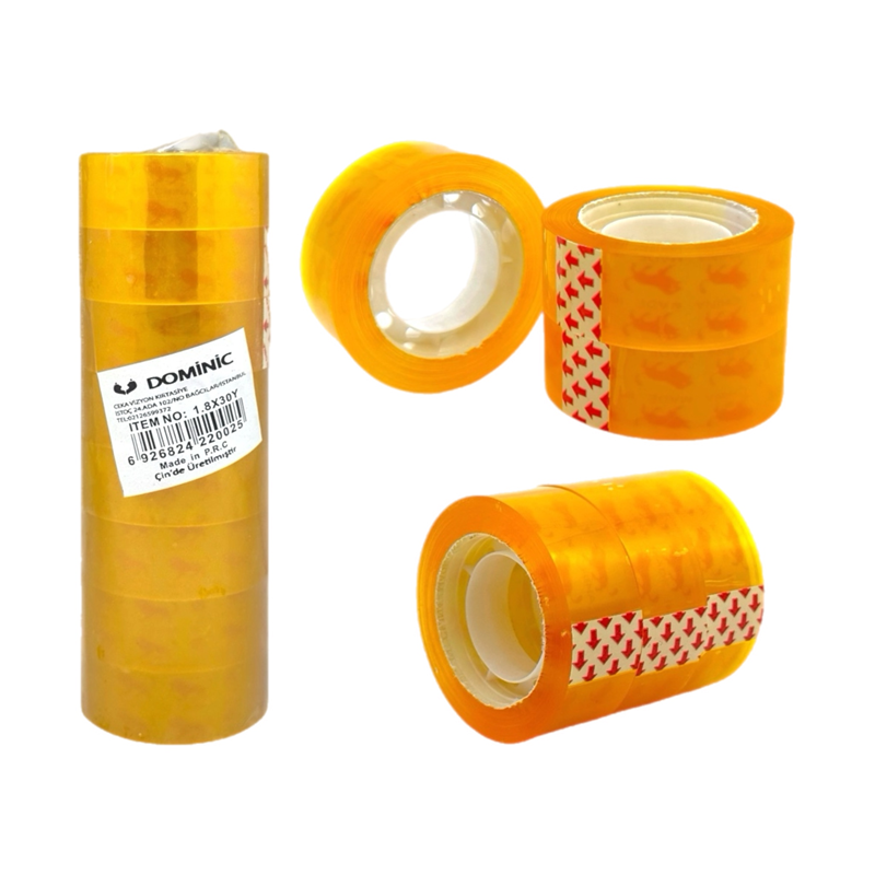 1.8*30 Metre Para Bandı Şeffaf 8'Li Paket