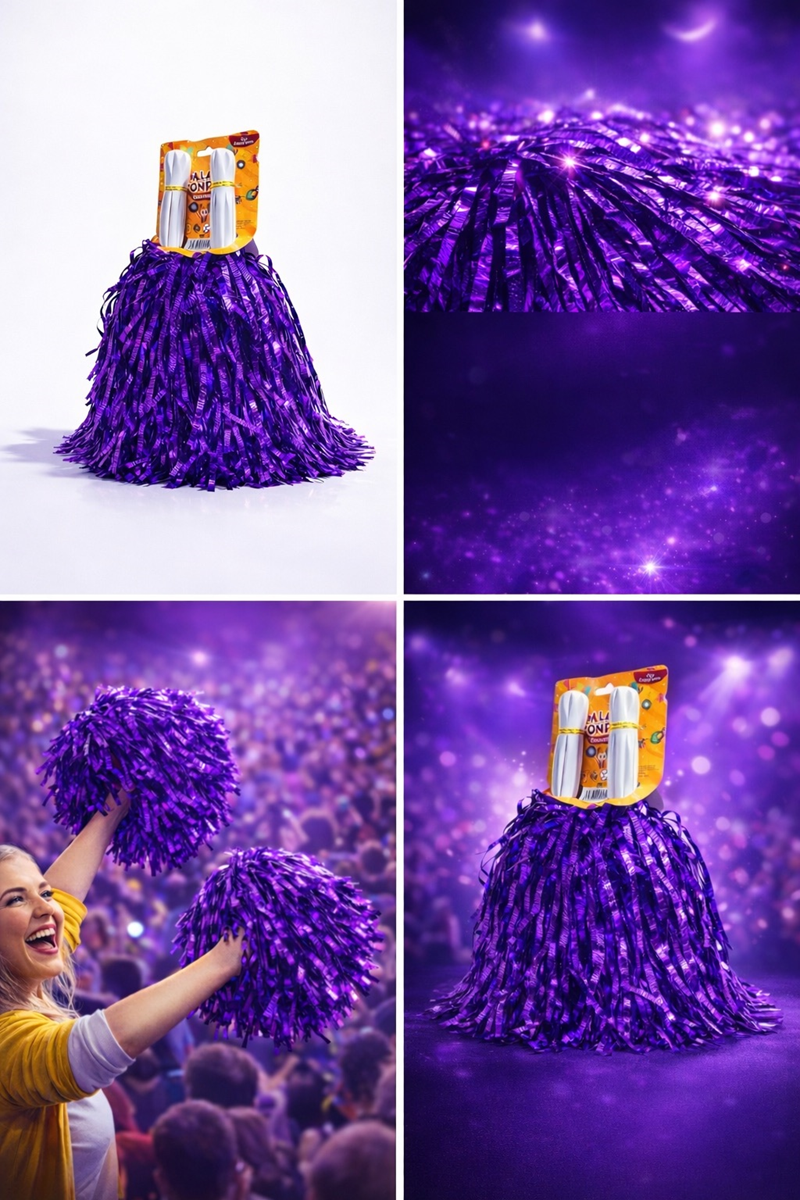 EXTRA DOLGUN PONPON METALİK 2Lİ -MOR