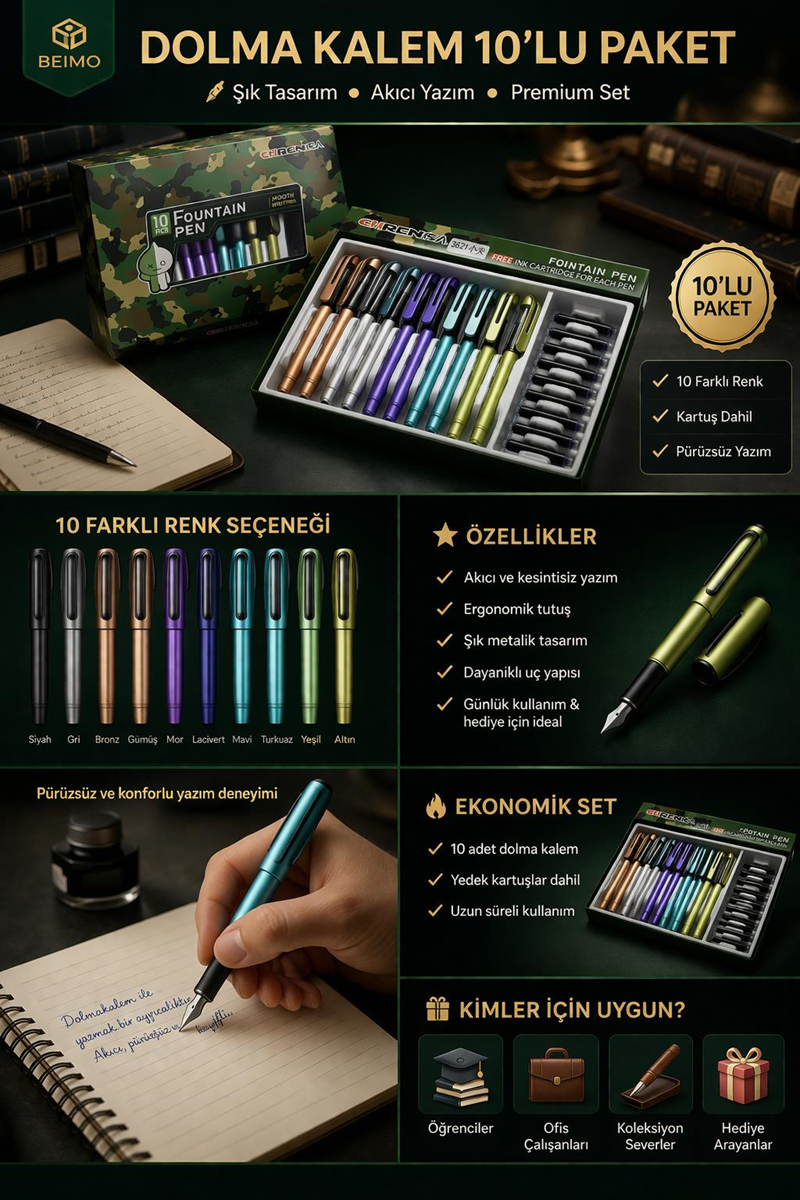 Dolma Kalem 10'Lu Paket Dolma Kalem 10'Lu Paket