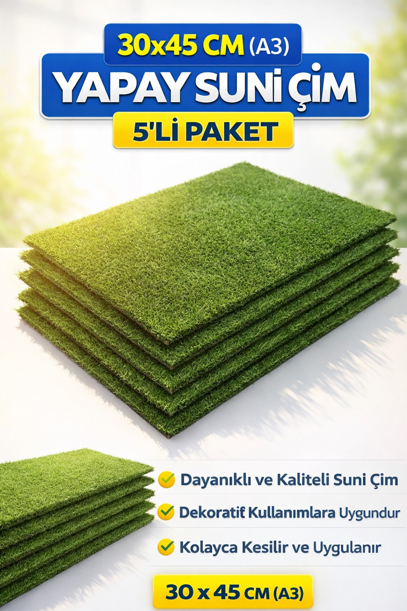 A3 Yapay Çim Maket Tabakası 5Li Set 30*40 Cm , Dekoratif Çim Tabakası , Suni Çim A3 Yapay Çim Maket Tabakası 5Li Set 30*40 Cm , Dekoratif Çim Tabakası , Suni Çim