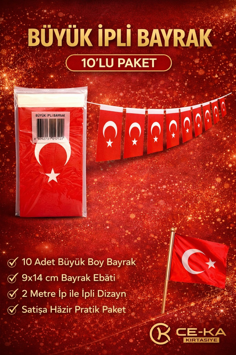 Büyük Boy İpli Bayrak Büyük Boy İpli Bayrak
