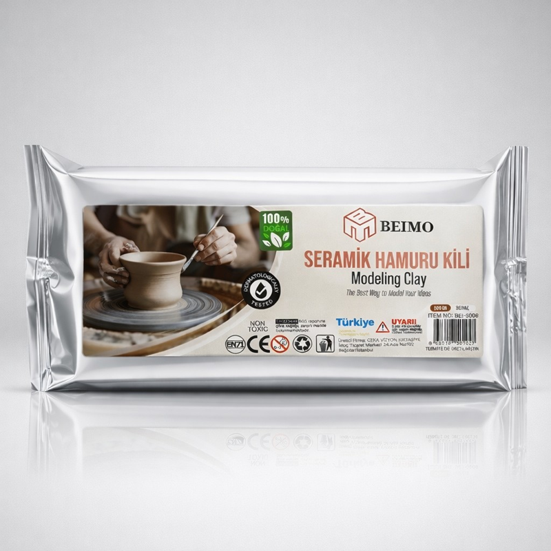 Seramik Hamuru Kil Çamuru 500 Gr Beyaz Renk