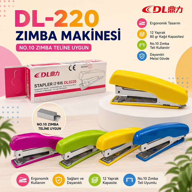 Dl-220 Zımba Makinesi (No.10 Zımba Teline Uygun) Dl-220 Zımba Makinesi (No.10 Zımba Teline Uygun)