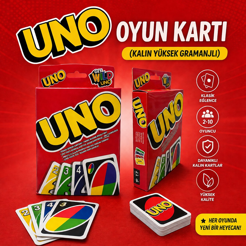 Lüks Kalın Uno Oyun Kartı Lüks Kalın Uno Oyun Kartı