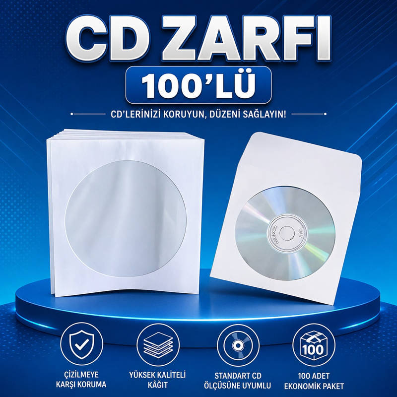 Cd Zarfı 100'Lü Cd Zarfı 100'Lü