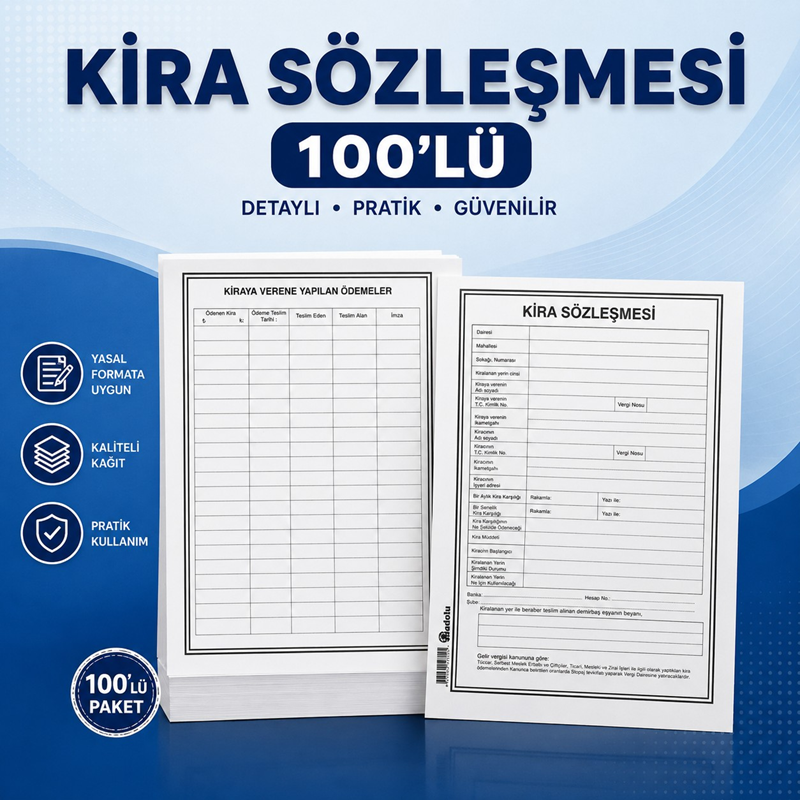 Kira Sözleşmesi 100'Lü Kira Sözleşmesi 100'Lü