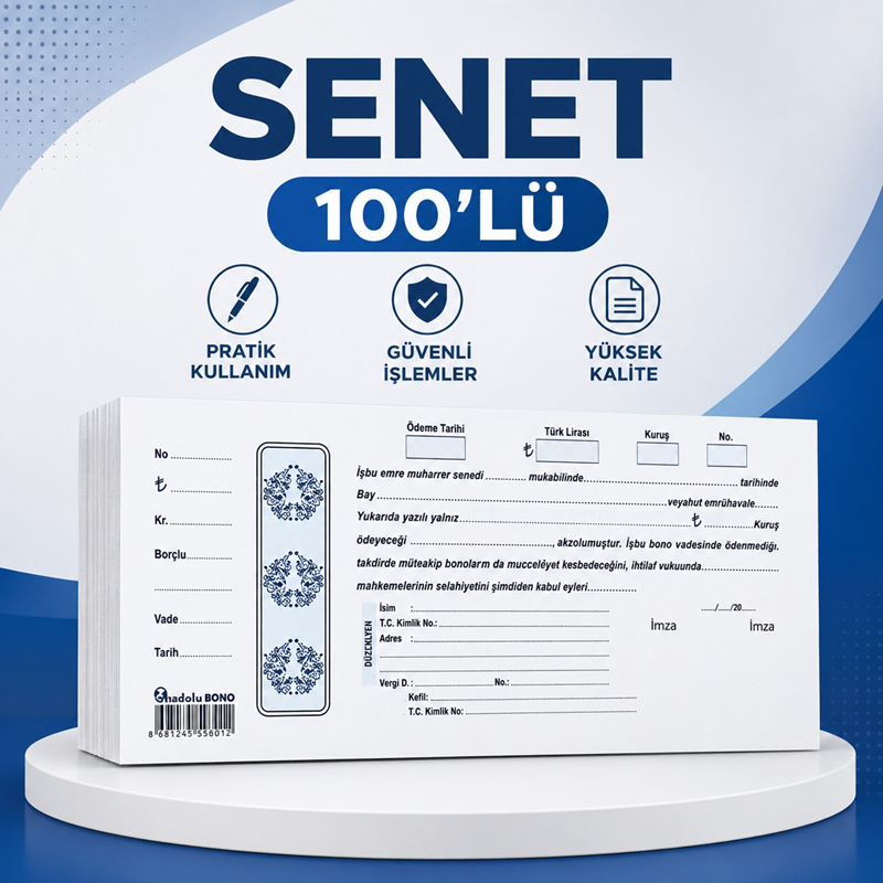 Senet Koçanı 100'Lü Senet Koçanı 100'Lü