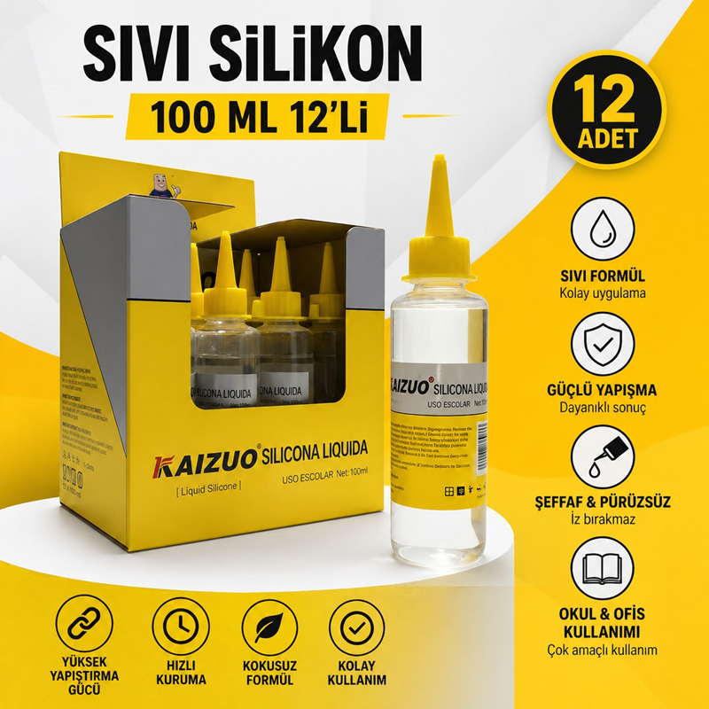 Sıvı Silikon 100 Ml 12'Li Paket Sıvı Silikon 100 Ml 12'Li Paket