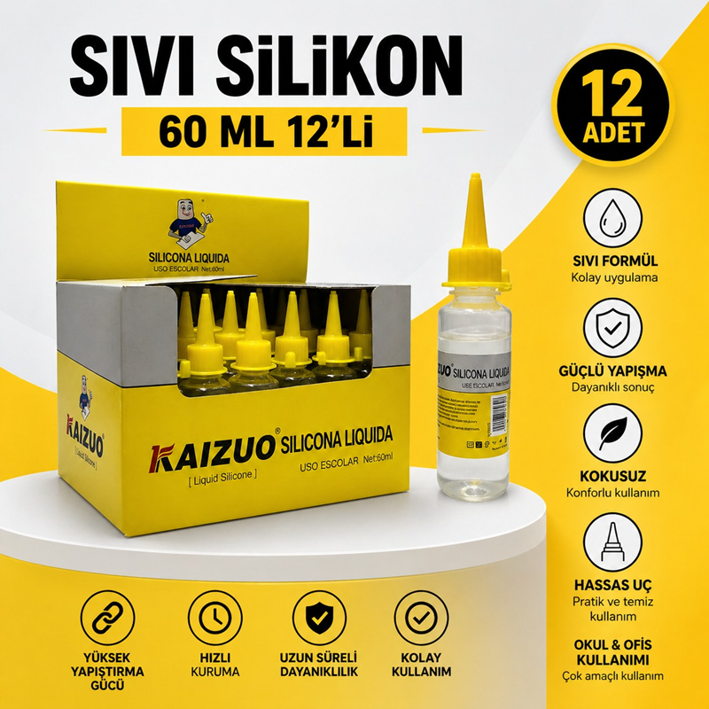 Sıvı Silikon 60 Ml 24'Lü Paket Sıvı Silikon 60 Ml 24'Lü Paket