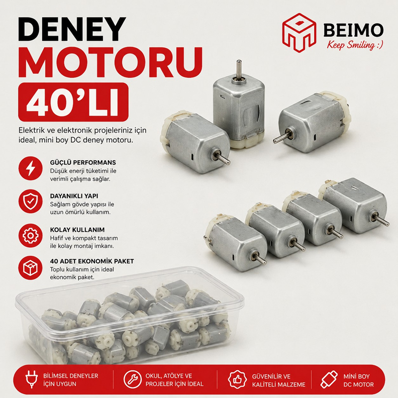 Deney Motoru Dişli 40'Lı Paket Deney Motoru Dişli 40'Lı Paket