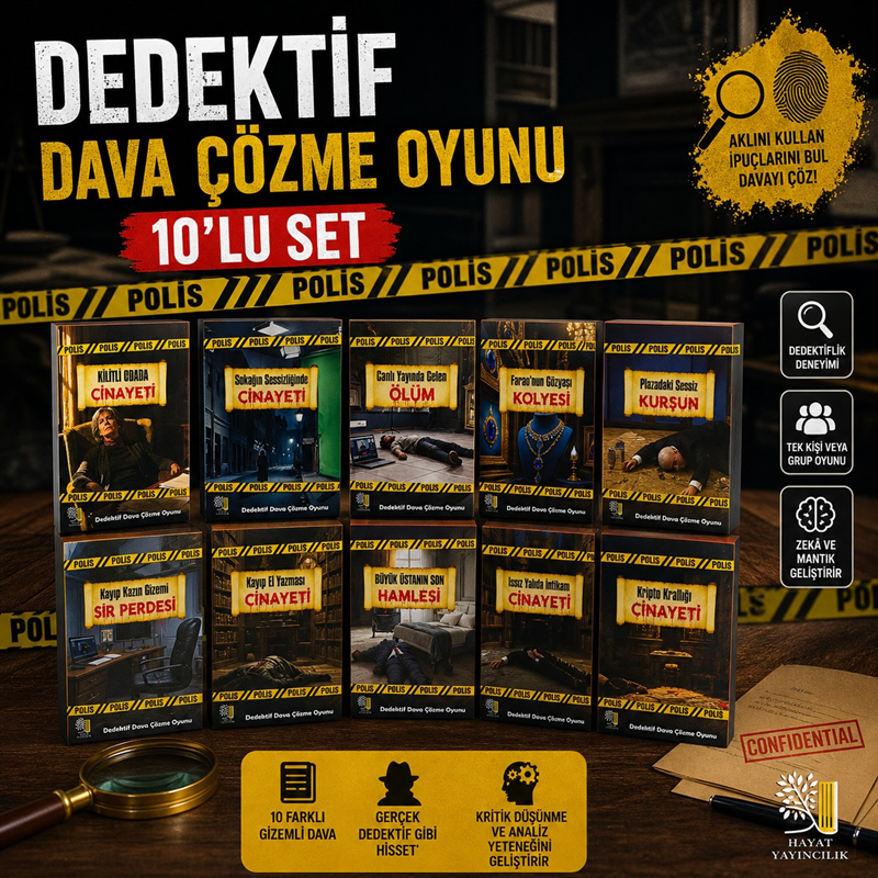 Dava Cinayet Çözme Oyunu 10'Lu Dava Cinayet Çözme Oyunu 10'Lu