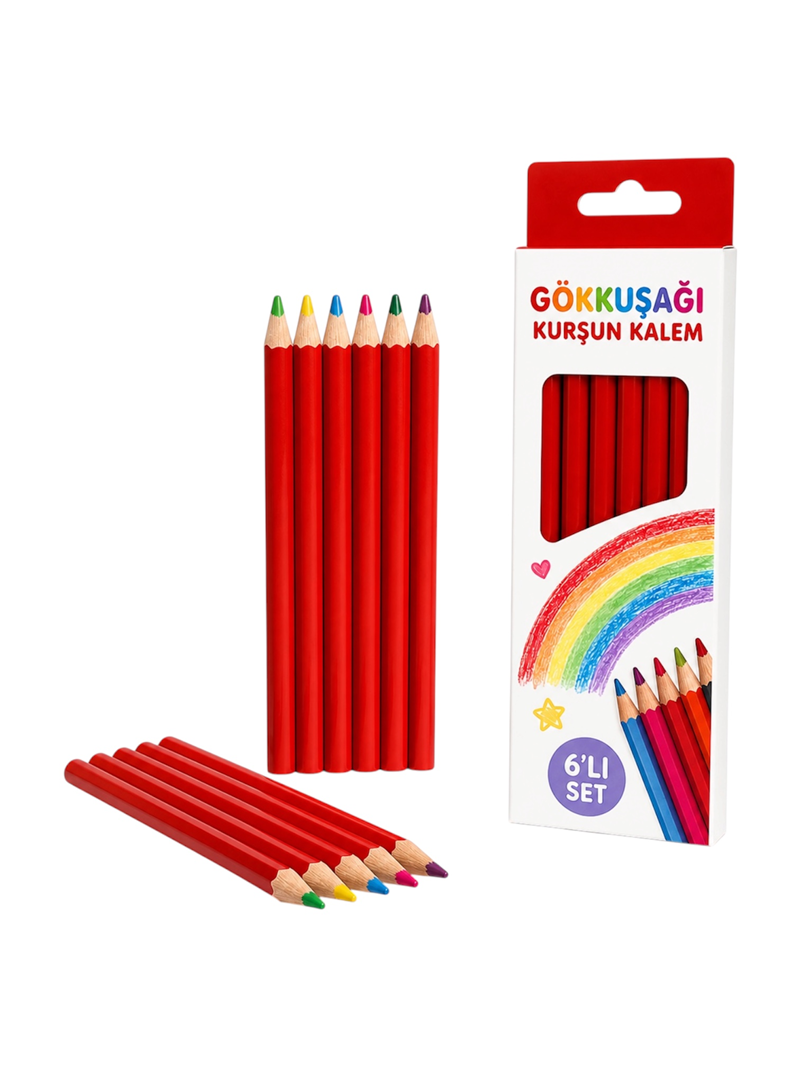 Gökkuşağı Kurşun Kalem 6 'Lı Set Gökkuşağı Kurşun Kalem 6 'Lı Set