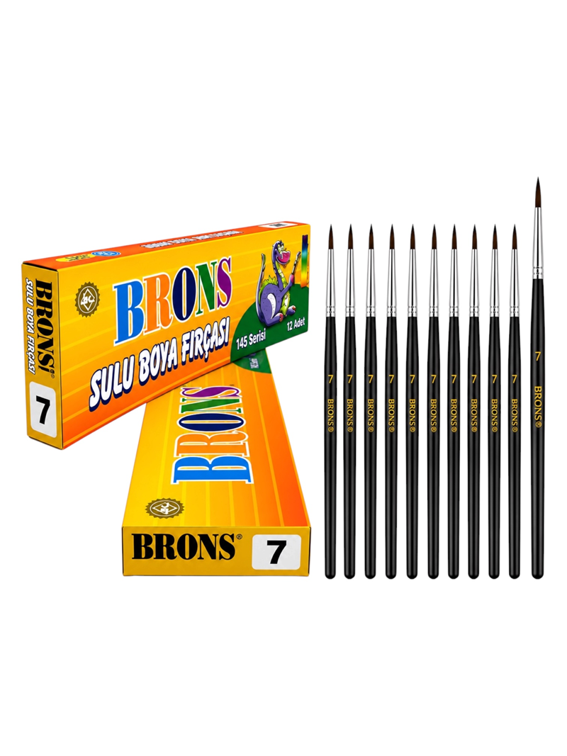 Brons No.8 Sulu Boya Fırçası 12'Li Brons No.8 Sulu Boya Fırçası 12'Li