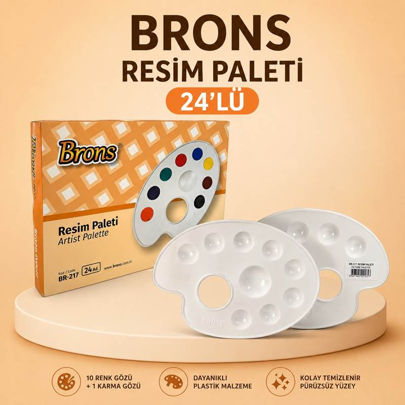Brons Küçük Resim Paleti 24'Lü