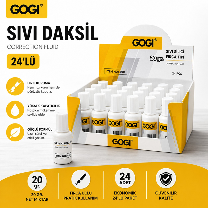 Sıvı Daksil Fırçalı 20 Gr 24'Lü