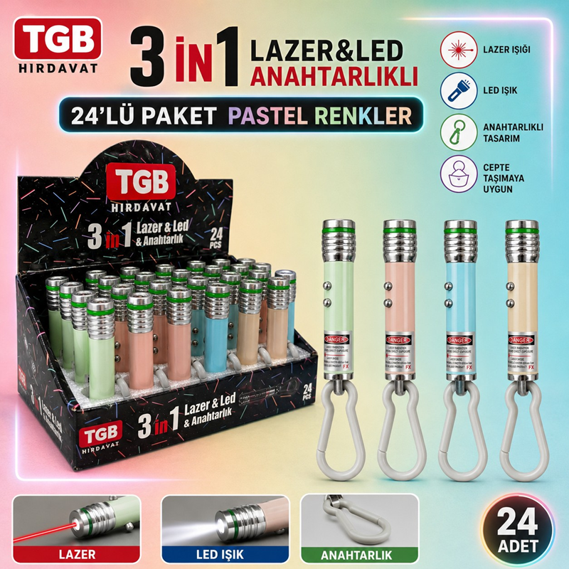 3 İn 1 Lazer&Led Anaharlık 24'Lü