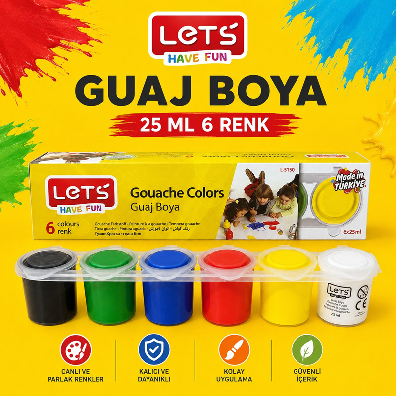 Lets Guaj Boya 6 Renk (25 Ml)