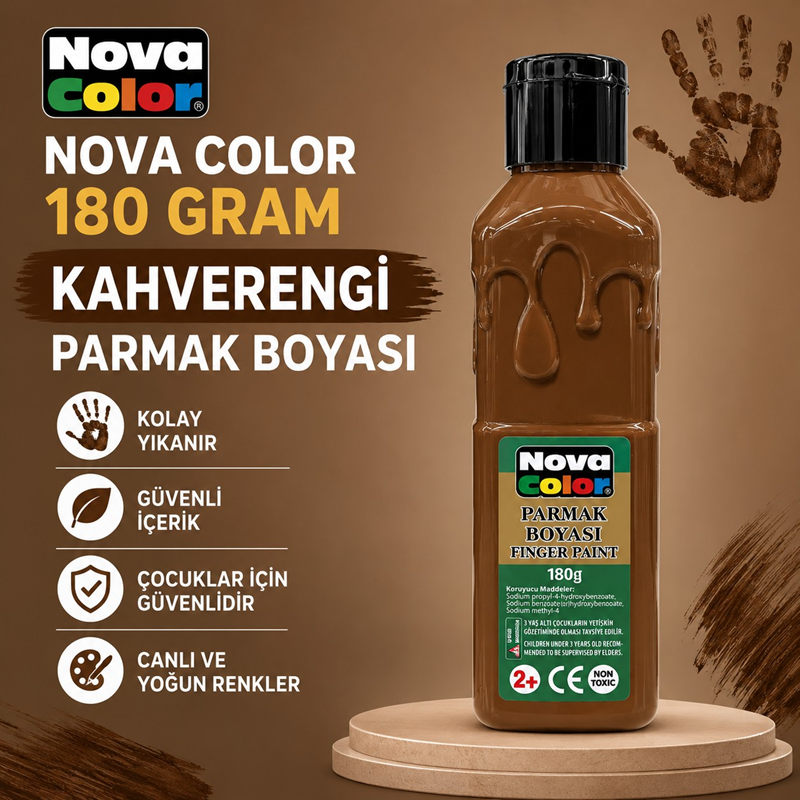 Nova Color Parmak Boyası 180 Gram Kahvrengi