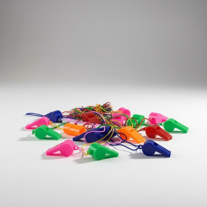 Plastik Düdük İpli 24'Lü Paket