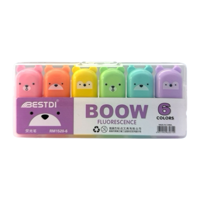 RM-1520 BOOW MİNİ FOSFORLU KALEM 6LI SET