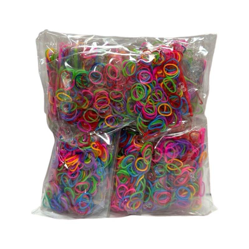 LASTİK ÖRGÜ BİLEKLİK YAPIM SETİ 12Lİ PAKET