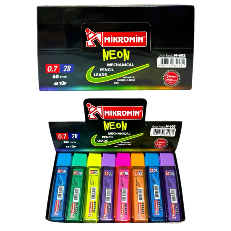 MİKRO NEON 60 MM 0.7 UÇ 48Lİ PAKET