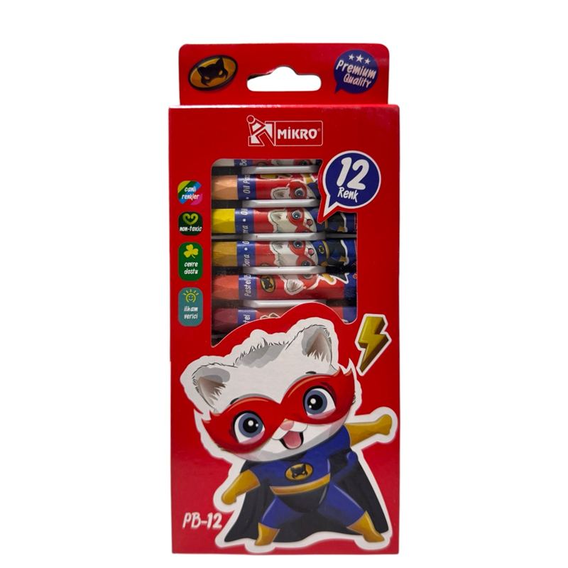 MİKRO PASTEL BOYA 12 RENK