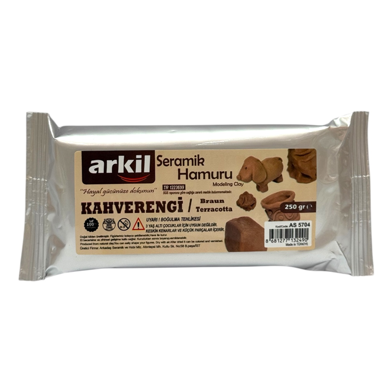 SERAMİK HAMURU KİL KAHVERENGİ 250 GRAM