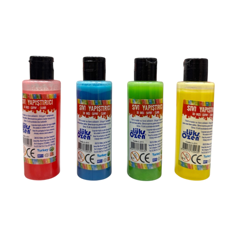 LÜKS ÖZEN RENKLİ SLİME JELİ 12Lİ PAKET