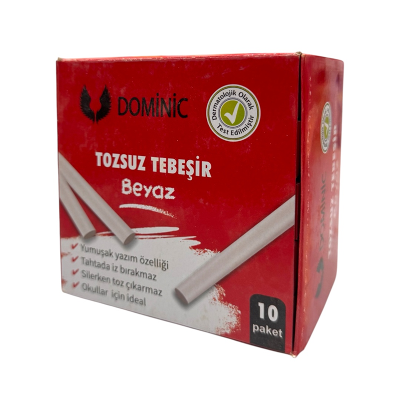 DOMİNİC BEYAZ TEBEŞİR 10LU KUTU