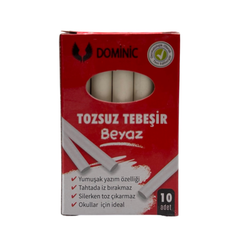 DOMİNİC BEYAZ TEBEŞİR 10LU KUTU