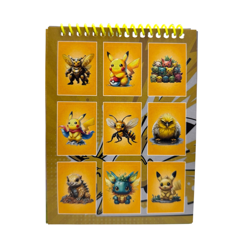 12*16 TELLİ STİCKER DEFTERİ POKEMON 8 YAPRAK 12Lİ PAKET