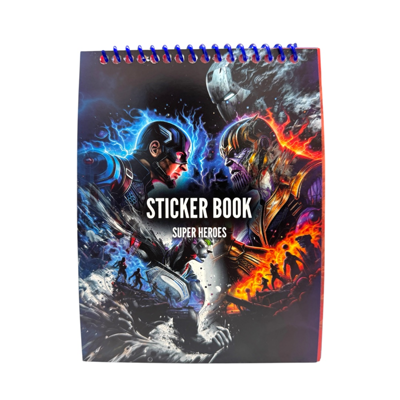 12*16 TELLİ STİCKER DEFTERİ SUPER HEROES 8 YAPRAK 12Lİ PAKET