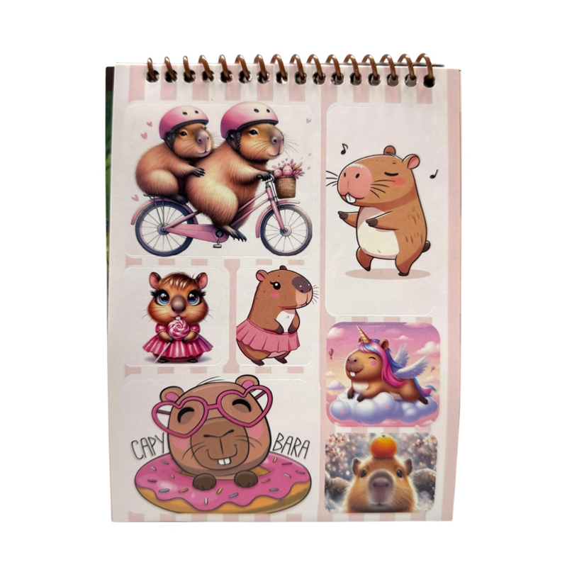 12*16 TELLİ STİCKER DEFTERİ CAPY BARA 8 YAPRAK 12Lİ PAKET