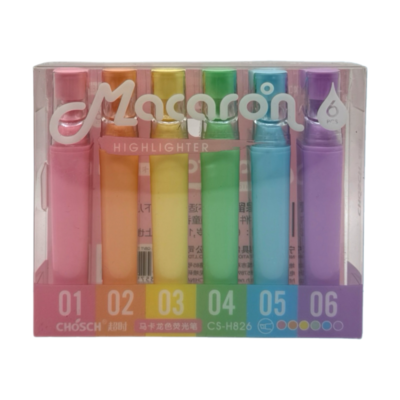 CHOSCH CS-H826 PASTEL KOKULU FOSFORLU KALEM 6LI SET