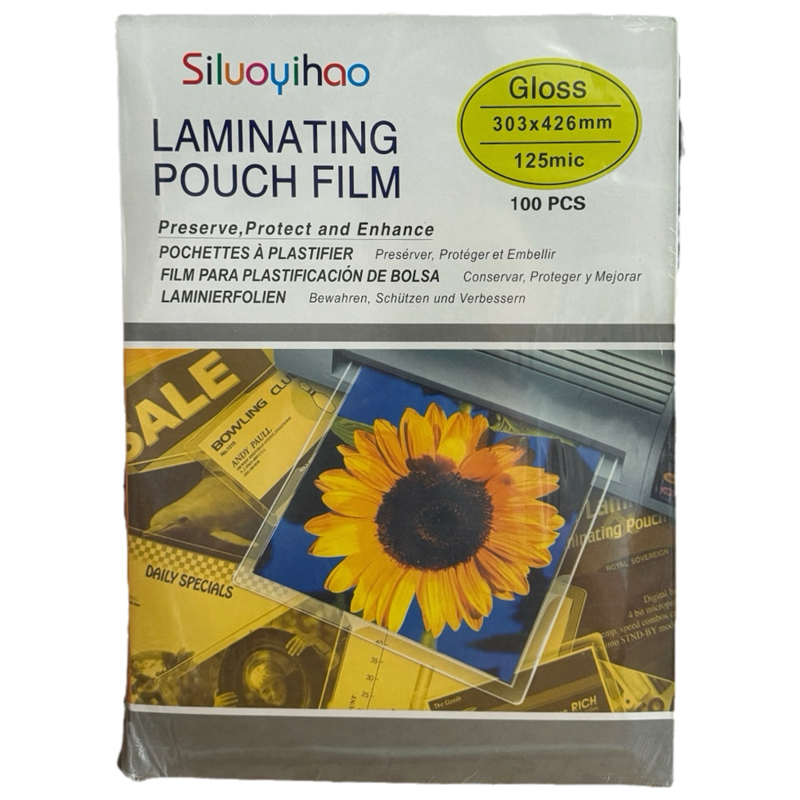 A3 LAMİNASYON KAĞIDI 303*426 MM 125 MİCRON 100'LÜ PAKET