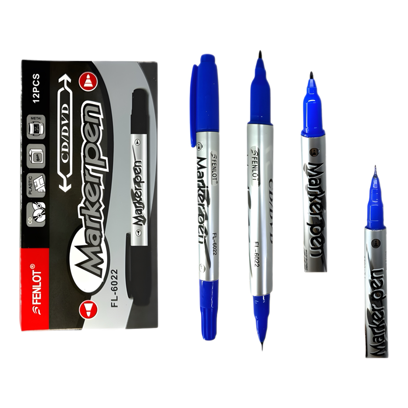 ÇİFT TARAFLI MAVİ CD KALEMİ 12Lİ PAKET