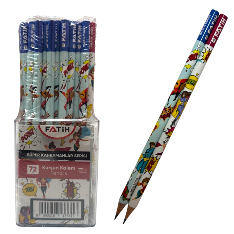 FATİH SÜPER KAHRAMANLAR KURŞUN KALEM 72Lİ PAKET