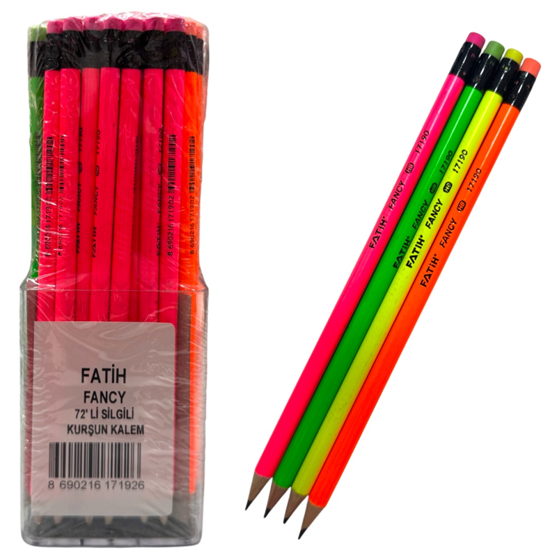 FATİH FANCY SİLGİLİ KURŞUN KALEM 72Lİ PAKET