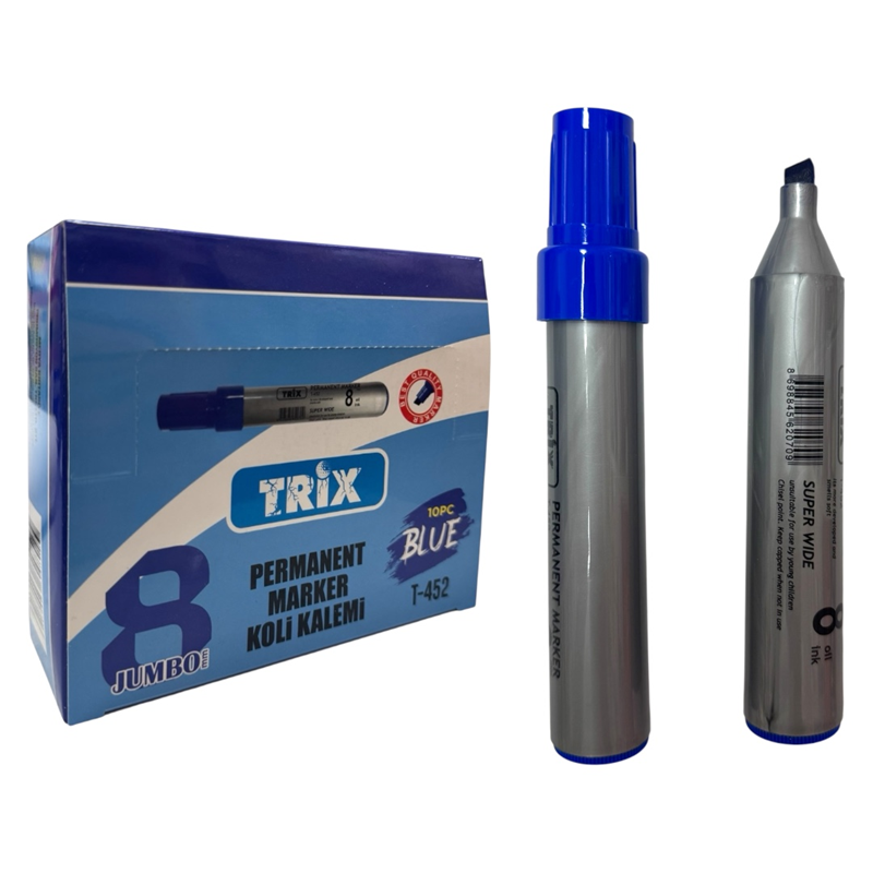 TRİX 8 MM JUMBO MAVİ KOLİ KALEMİ 10LU PAKET