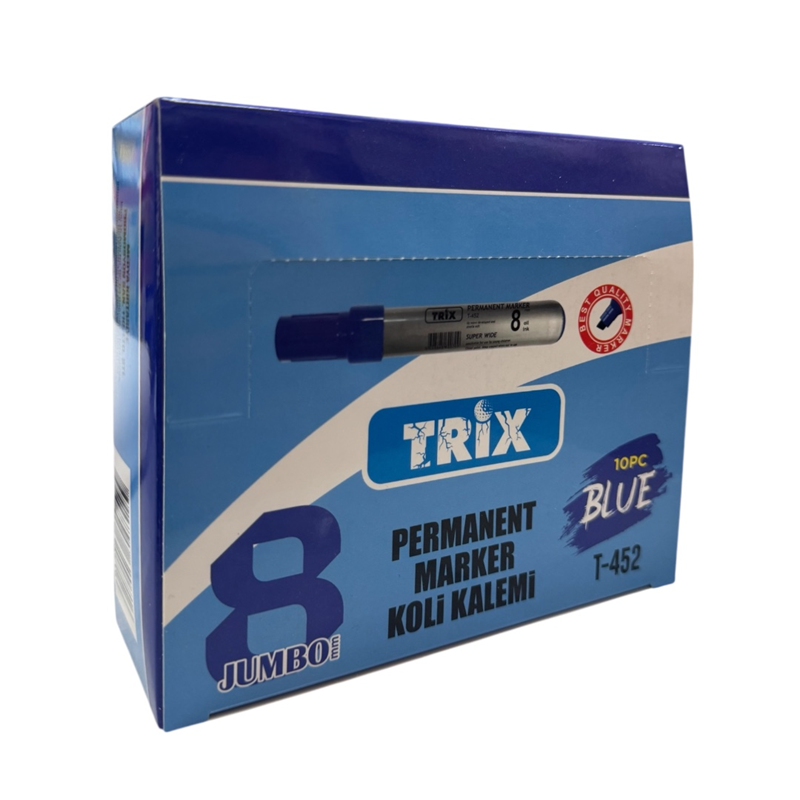 TRİX 8 MM JUMBO MAVİ KOLİ KALEMİ 10LU PAKET