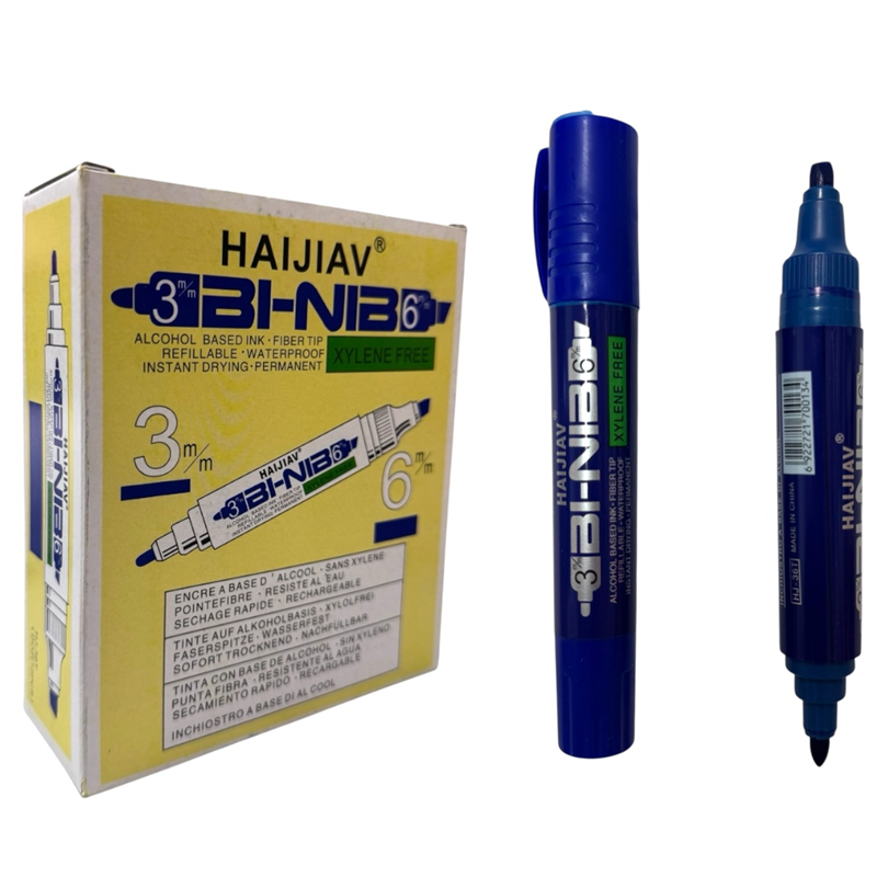 ÇİFT TARAFLI KOLİ KALEMİ MAVİ 12Lİ PAKET