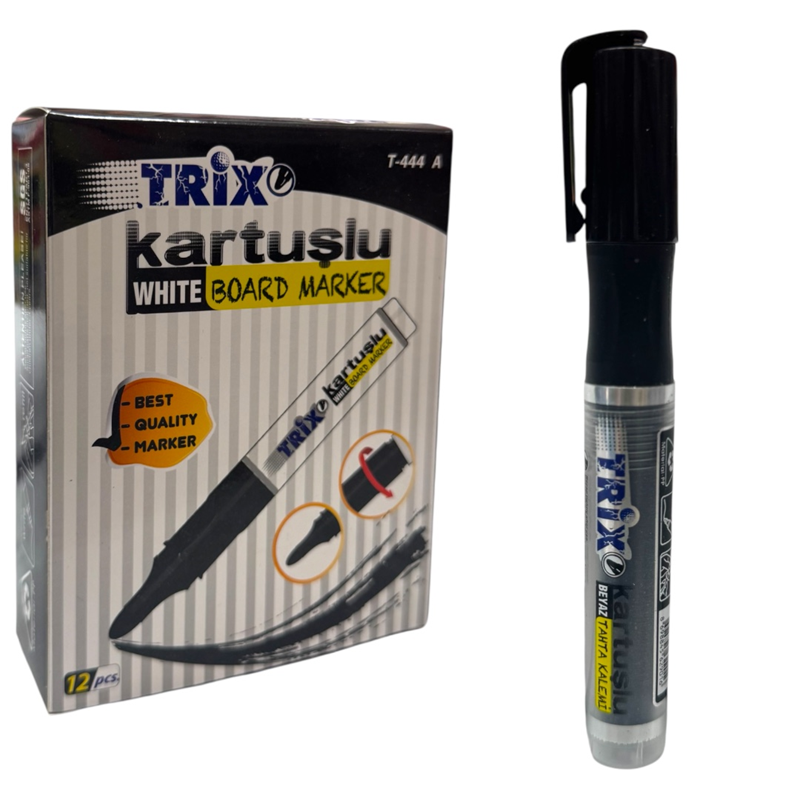 TRİX SİYAH TÜPLÜ TAHTA KALEMİ 12Lİ PAKET